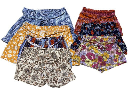 Print Plus Size Shorts $4.50/pc Price Per 12pc Pack